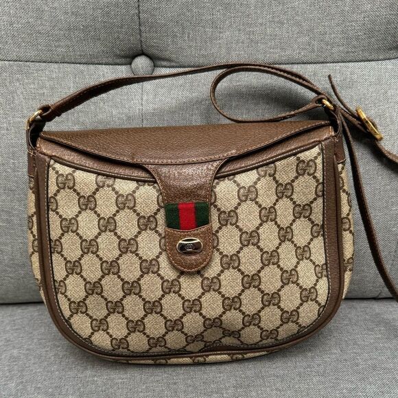 ✨GUCCI Sherry Line Beige Shoulder Bag Gold Hardware Leather | Authentic 1002056✨ - Picture 9 of 16